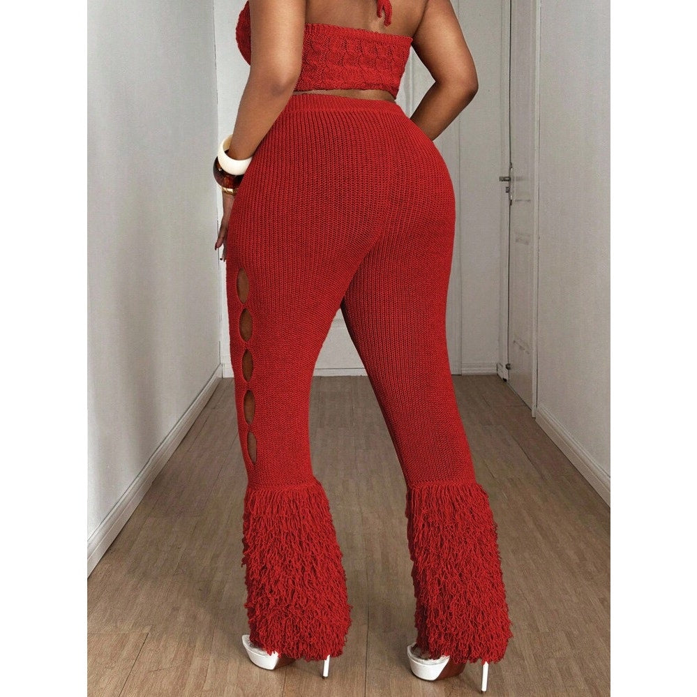 039 | Maweii Women’s Plus Size Y2K Cutout Party Pants | Size 2XL