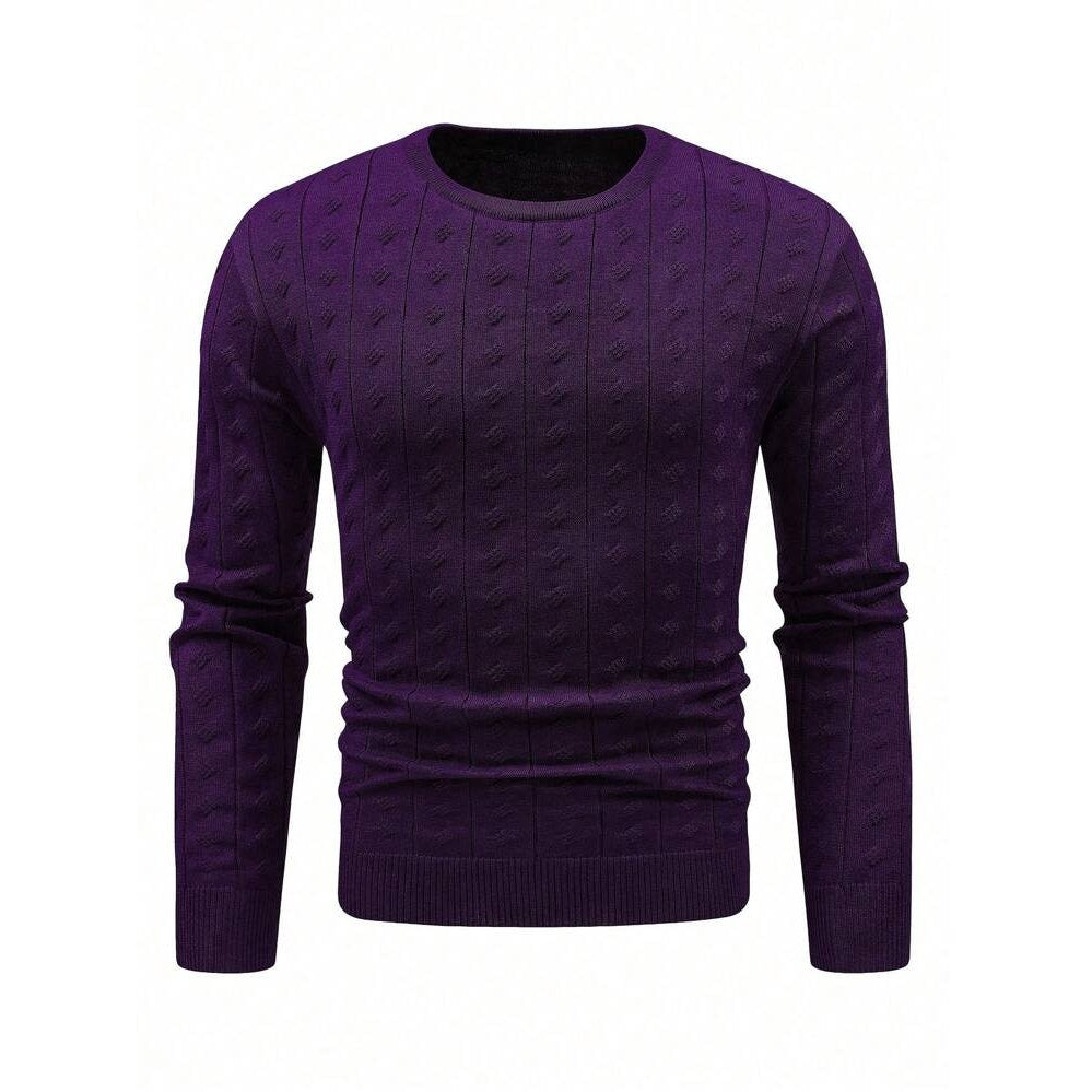 042 | Long Sleeve Solid Color Round Neck Casual Sweater | Size XL