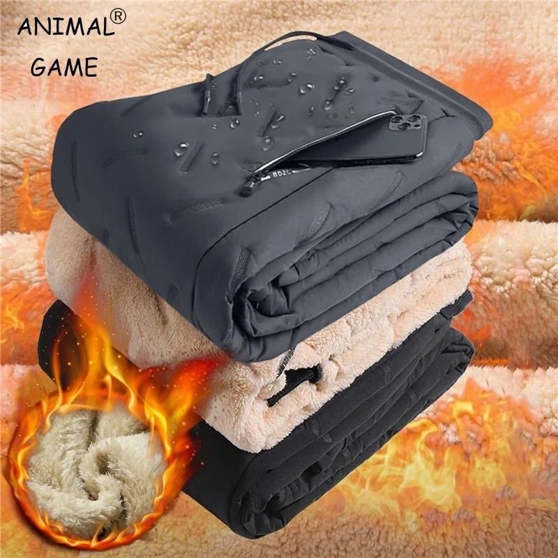 036 | Winter Sweatwear Men Plush Thick Fleece Sweatpant | Size 2XL