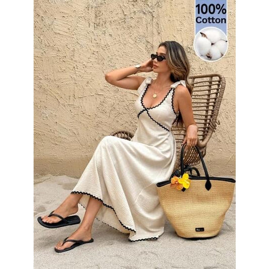 035 | Solid Color Sleeveless V Neck Tank Dress | Size 4XL