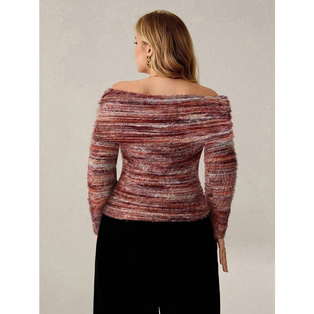 040 | Auralis Long Sleeve Elastic Knit Sweater | Size XL