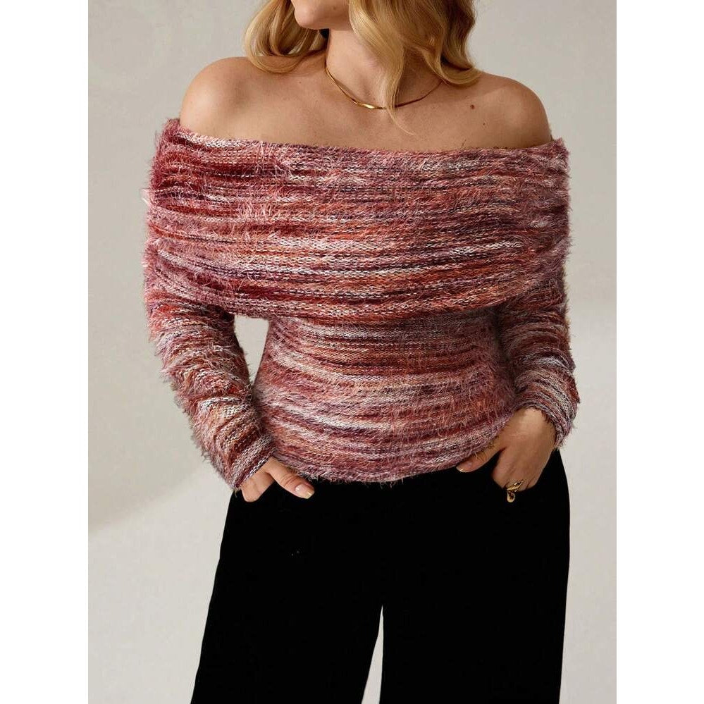 040 | Auralis Long Sleeve Elastic Knit Sweater | Size XL