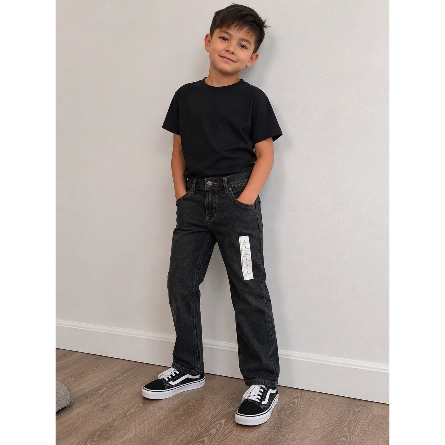 082 | Cat & Jack Boys’ Dark Wash Straight Leg Jeans – Size 8