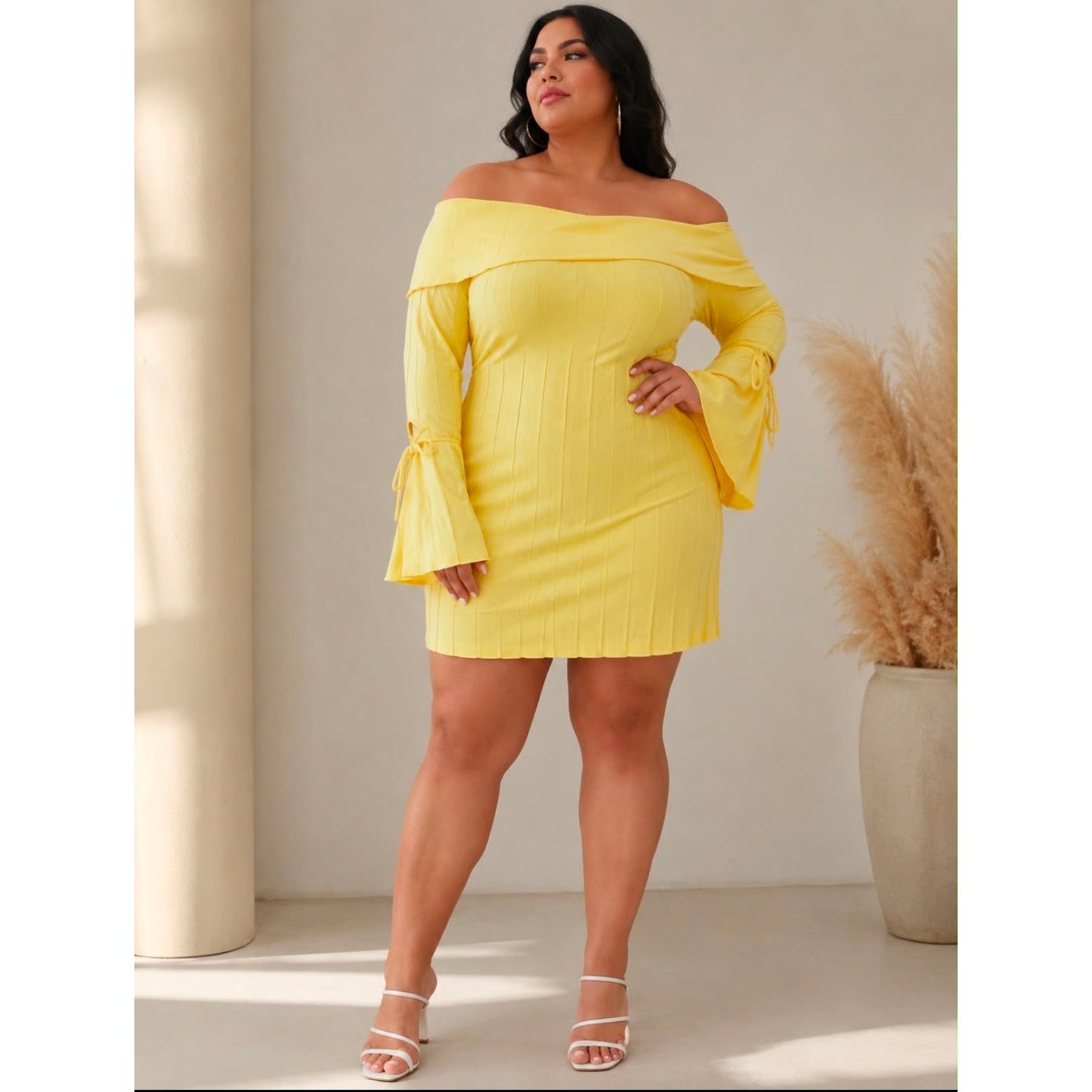 049 | Short Dress with Loose Sleeves | Size 2XL